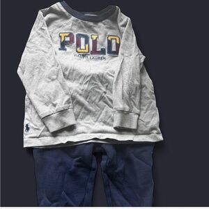 Ralph Lauren Gray and Navy Kids Top